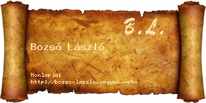 Bozsó László névjegykártya