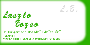 laszlo bozso business card